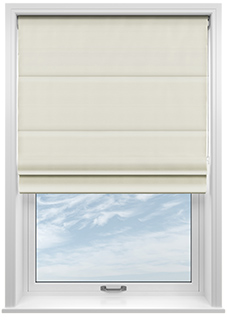 Akoya Faux Silk, Lustre Chalk - Twist&Fit Roman Blind